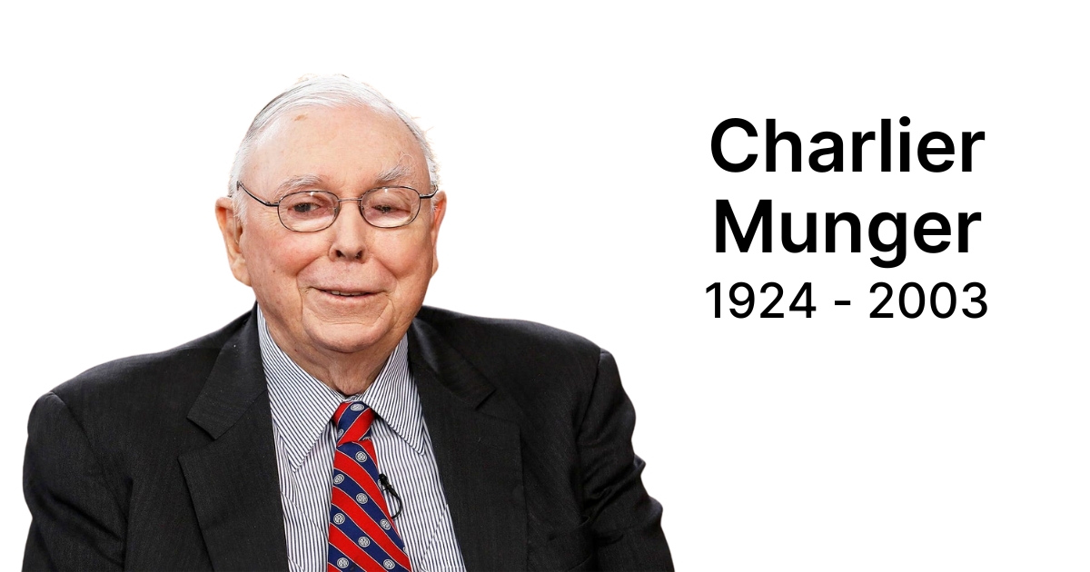 Rest easy, Charlie Munger