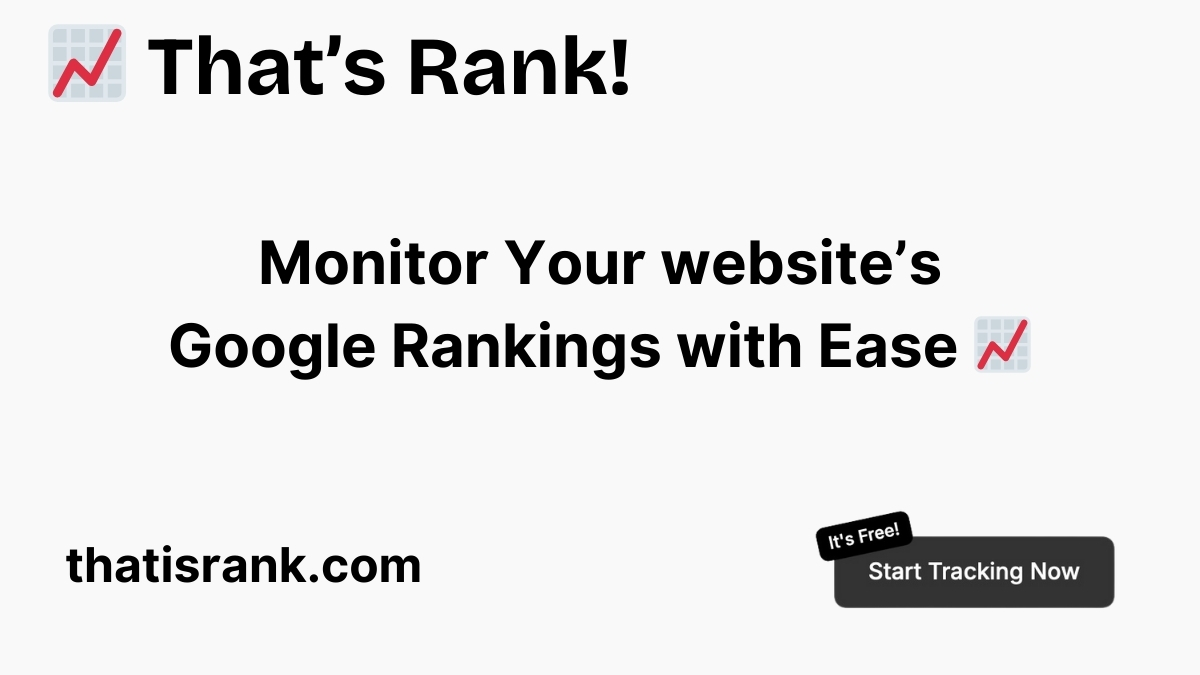 That's Rank! - SEO Rank Tracking